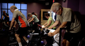 cycling at Jackie's Gym